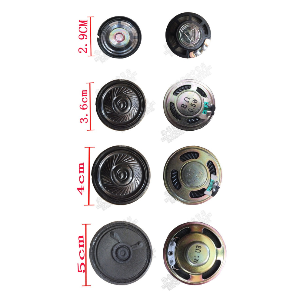 直徑2.9CM 3.6cm 4cm 5cm 8歐  8R 0.25 0.5 1W 小喇叭 揚聲器-細節圖3