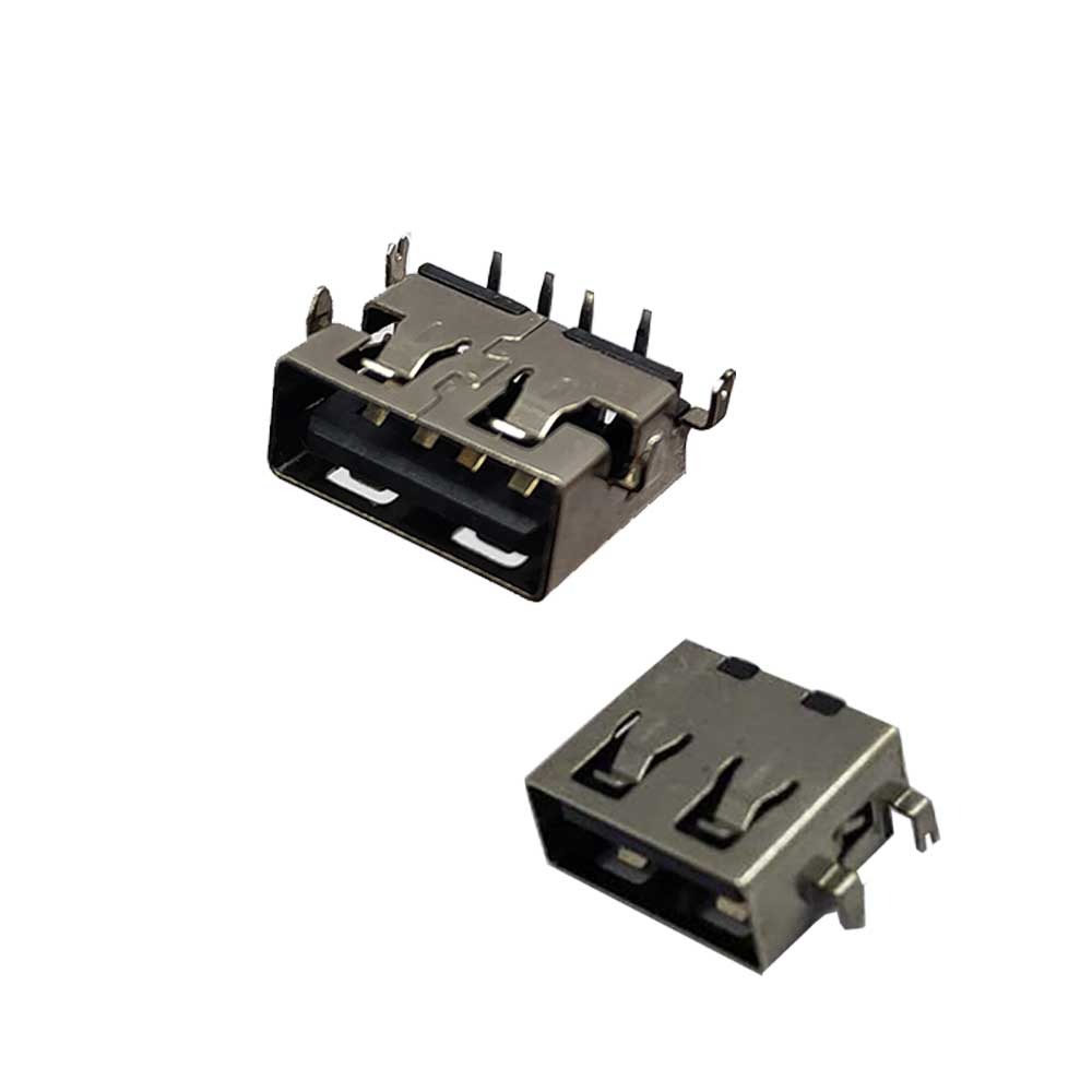 清倉 貼片 A母USB插座 USB-A型接口SMT母座1.9短體黑膠 1件1000個-細節圖2