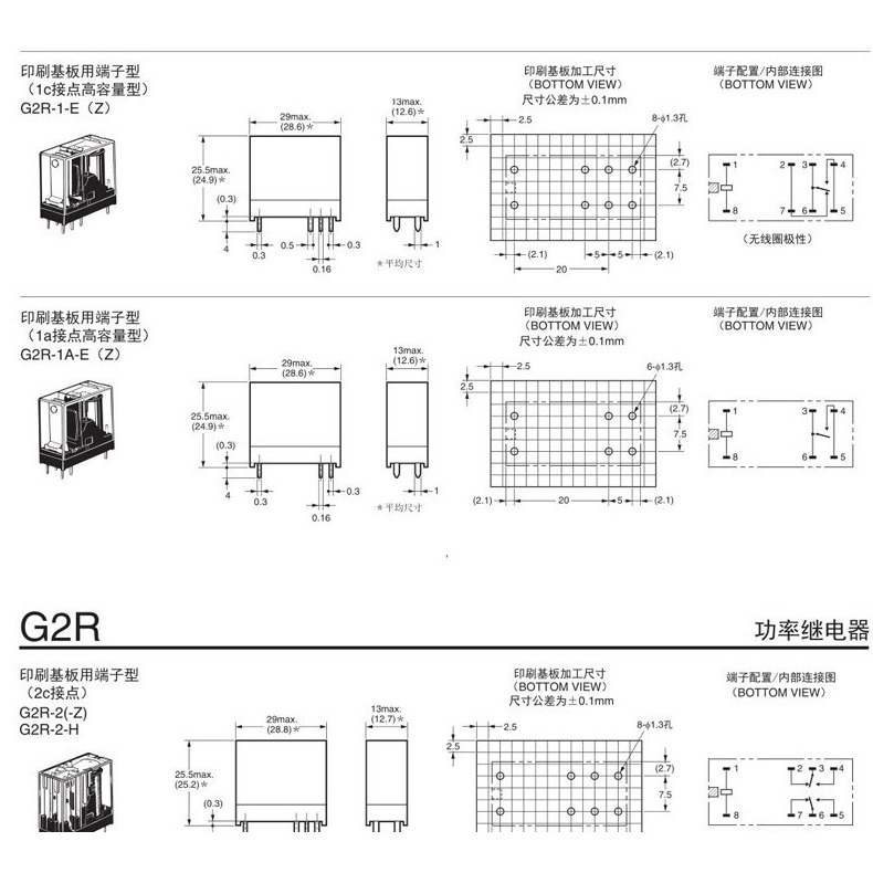 繼電器G2R-1A -1 -2 -E 5VDC 12VDC 24VDC 5腳6腳8腳DC 5V12V24V-細節圖10