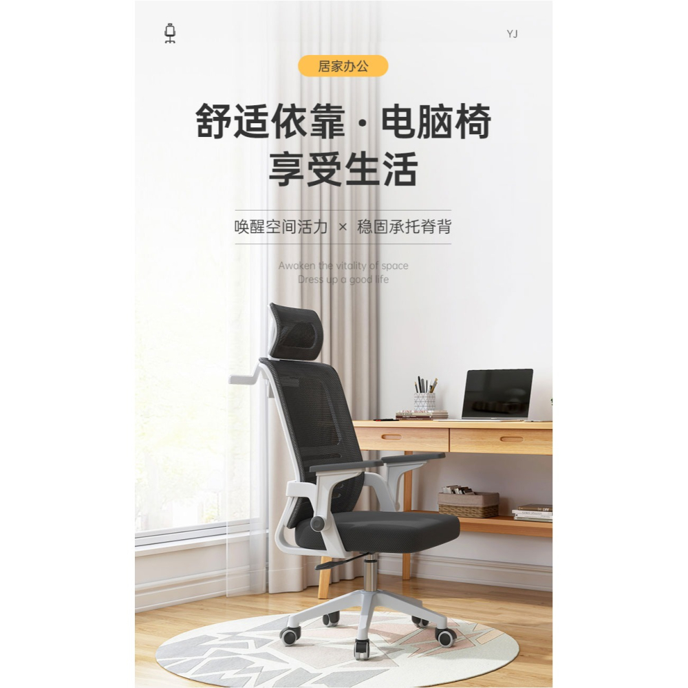 電腦椅家用寫字椅舒適人體工學椅靠背轉椅升降椅辦公座椅電競椅子-細節圖5