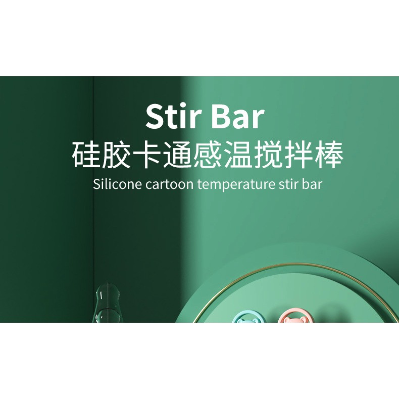 硅膠卡通攪拌棒粉色嬰兒奶粉攪拌棒奶粉調奶器可愛加長柄-細節圖6