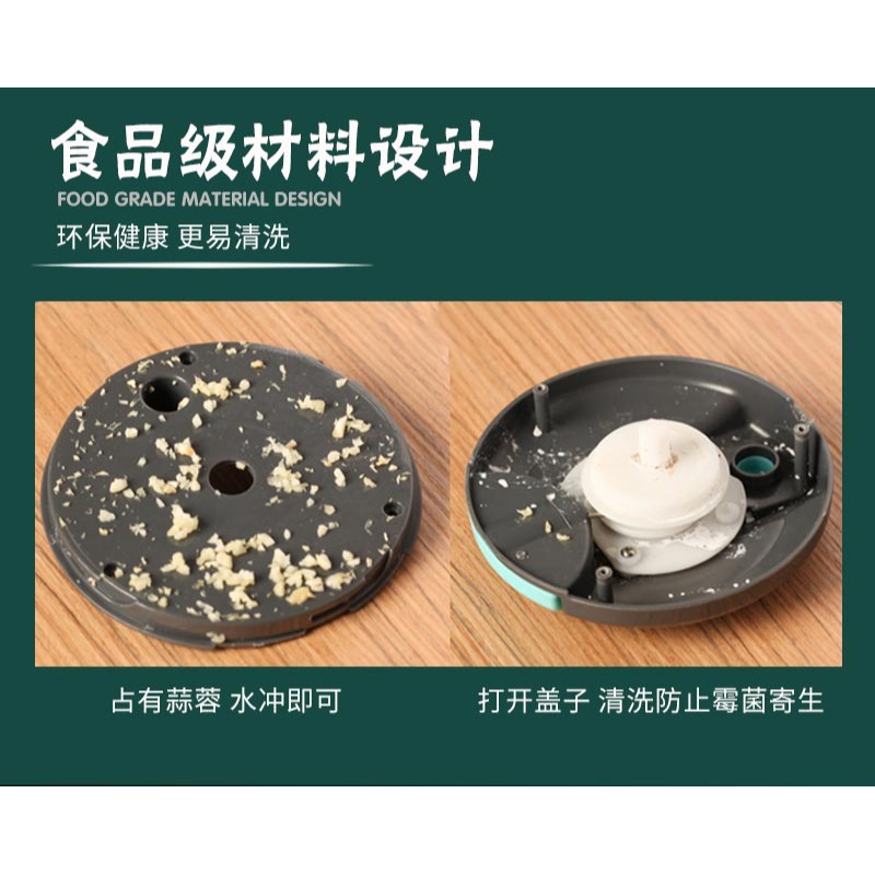 迷你搗蒜泥神器蒜蓉攪碎器家用家庭手動剝蒜絞蒜神器手拉式攪碎機-細節圖9