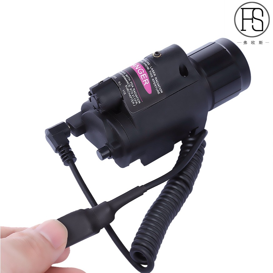 紅外線綠激光瞄準器上下左右可調Q5強光LED戰術手電筒激光一體瞄-細節圖4