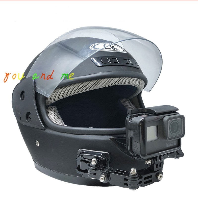 For GoPro hero8/7/6摩托車頭盔下巴加長固定支架小蟻4k 大疆相機-細節圖2