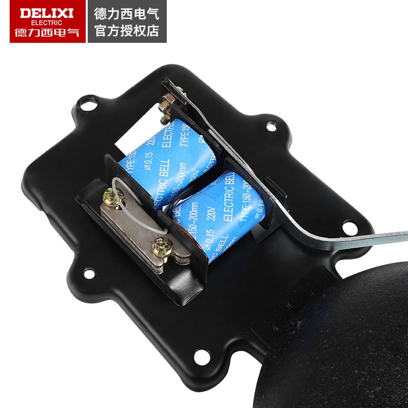 德力西電鈴工廠上家用自動定時打鈴器上下班學校220V小8寸鑄鐵黑-細節圖2