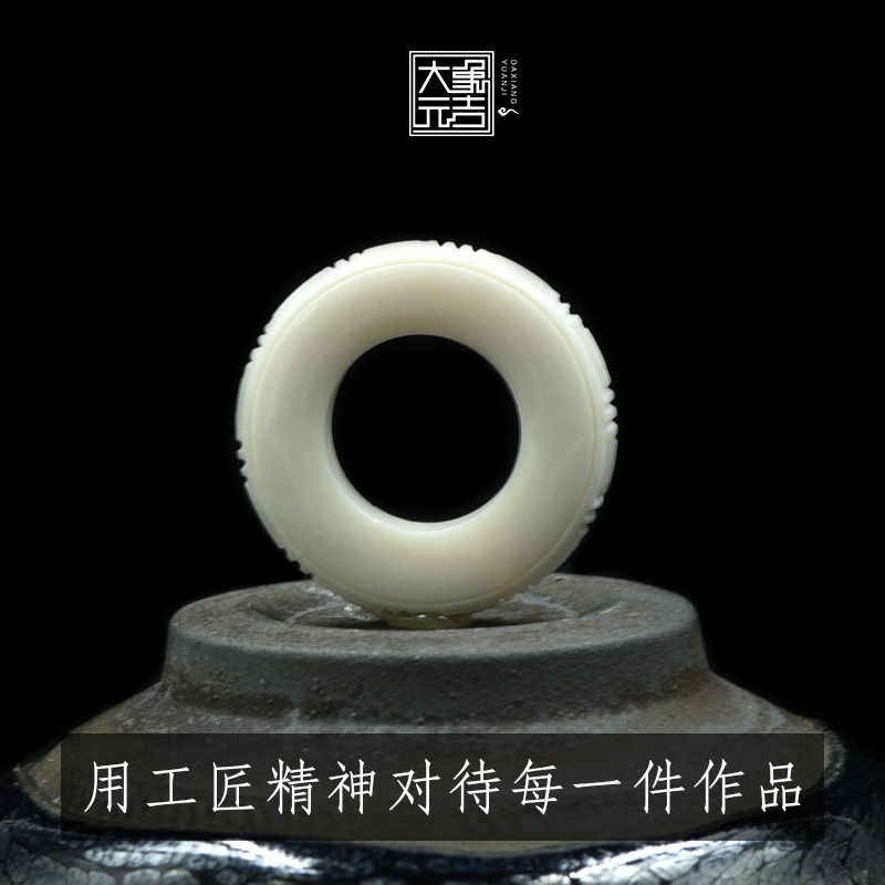 猛?象牙回紋禁步跑環星月手串卡子配飾菩提手鏈配件文玩佛珠配飾-細節圖3