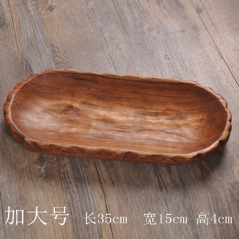 泰國柚木果盤特色創意水果盤實木糖果蛋糕零食乾果點心盤特價包郵-細節圖4