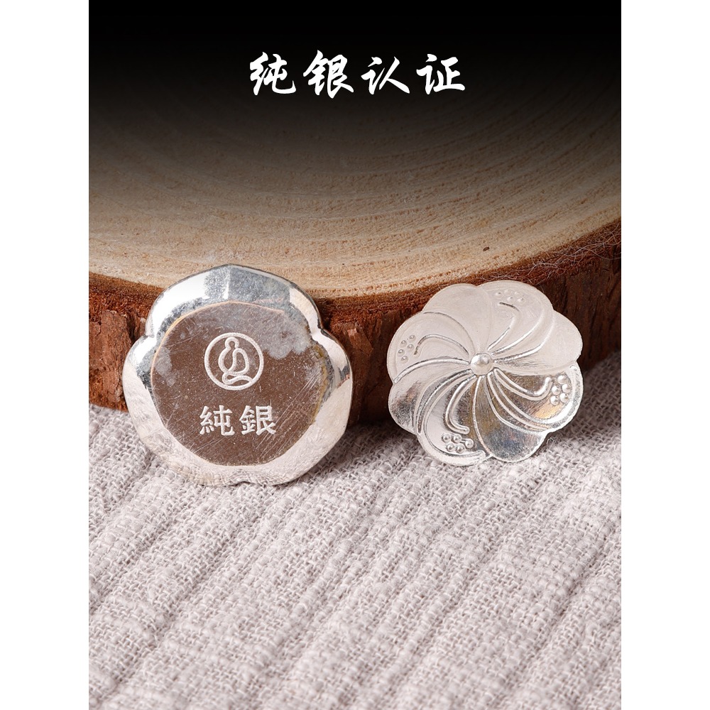 西匠銀葉片隔火空燻檀香爐聞香杯手爐空燻杯香粉隔火薰香香道工具-細節圖3