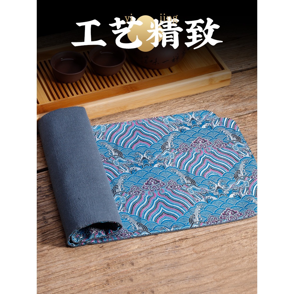 刺繡純手工香席 布藝香道專用日式布茶席 布席布藝打篆香爐-細節圖4