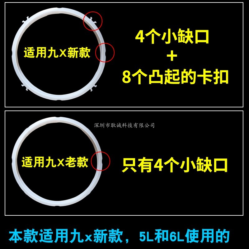 電壓力鍋密封圈通用5L6L升鍋蓋密封條膠條硅膠圈皮圈電高壓鍋配件-細節圖3