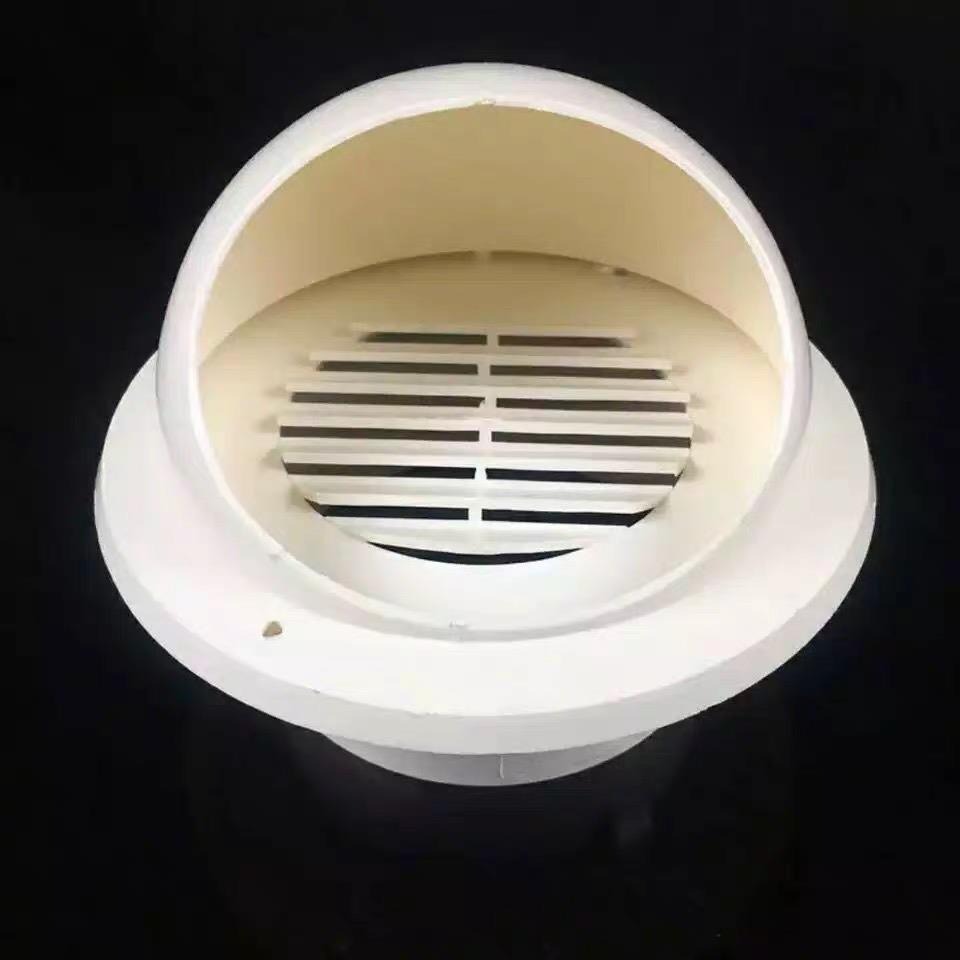 PVC風帽外墻出風口防雨帽防風罩油煙機通風口蓋透氣帽塑料排風口-細節圖2