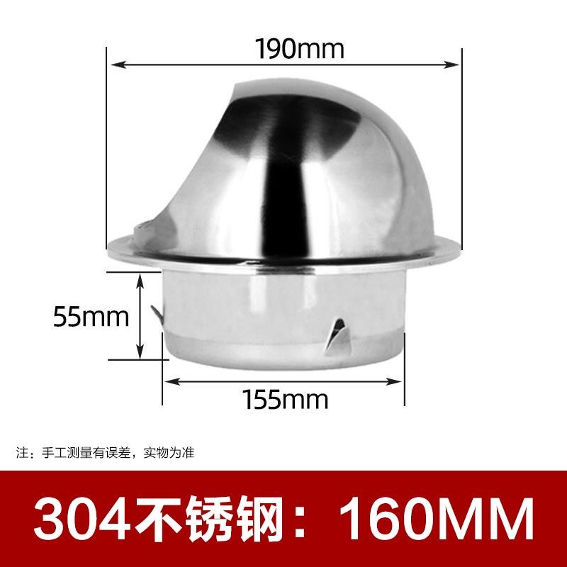 PVC風帽外墻出風口防雨帽防風罩油煙機通風口蓋透氣帽塑料排風口-細節圖7