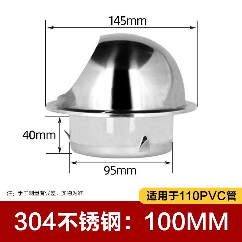 PVC風帽外墻出風口防雨帽防風罩油煙機通風口蓋透氣帽塑料排風口-細節圖10