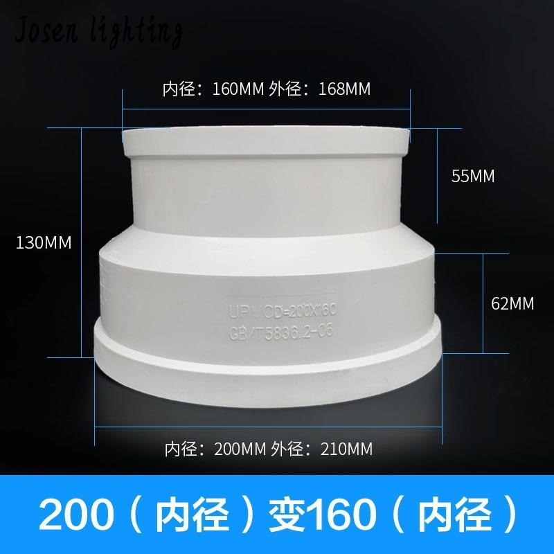 塑料變徑圈接頭100轉75mm加厚新款內外160轉150轉120管道油煙機。-細節圖6