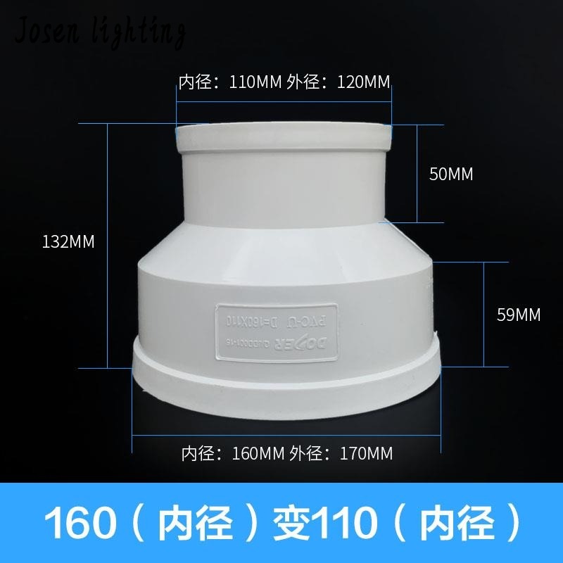 塑料變徑圈接頭100轉75mm加厚新款內外160轉150轉120管道油煙機。-細節圖8