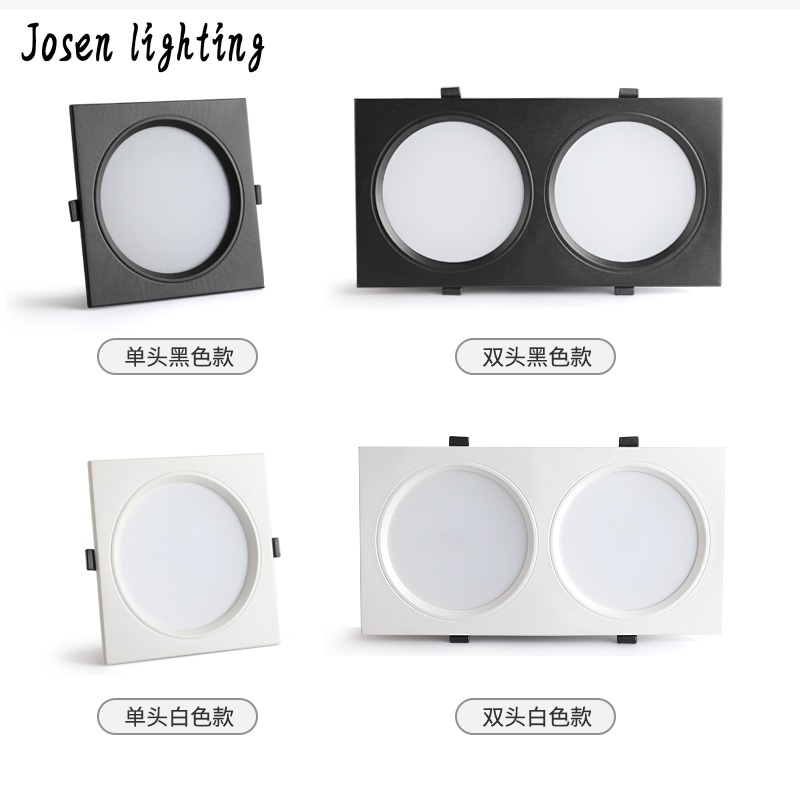 葡萄架方形10*筒燈led格柵筒燈網格子專用1015x15公分吊頂燈黑色-細節圖2