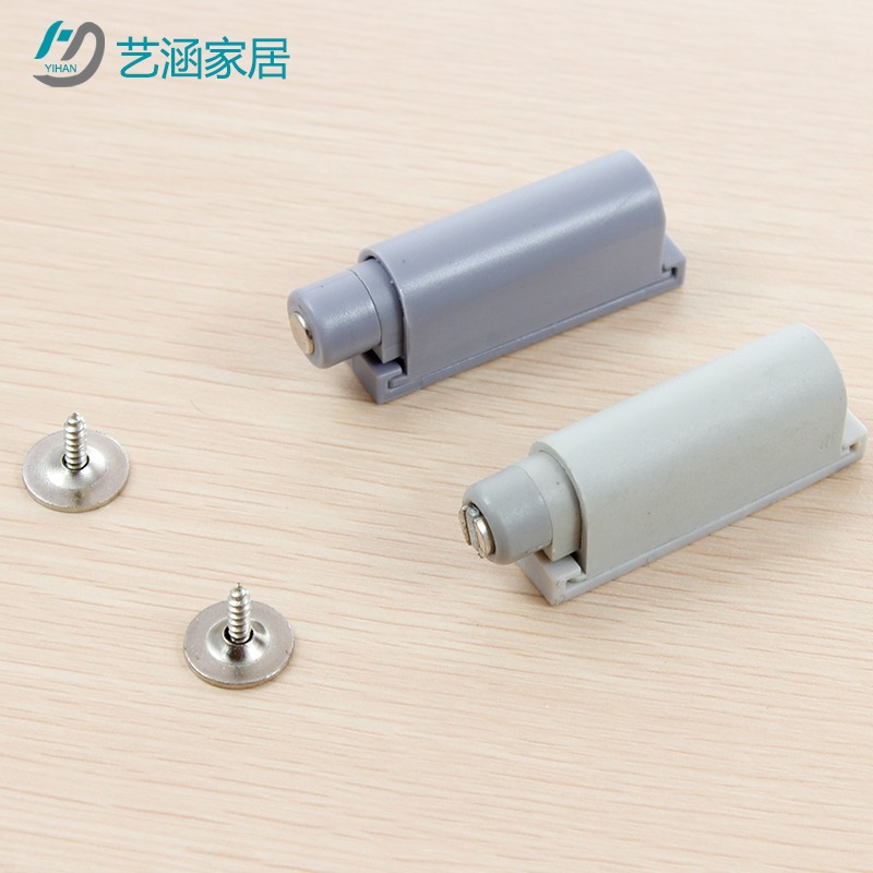 加粗櫃門反彈器阻尼按壓式隱形門鉸鏈磁碰免裝拉手自彈器合頁抽屜-細節圖2