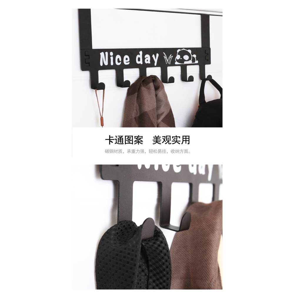 門後掛鉤置物架免打孔門上掛衣架門後掛衣架免釘門背式掛勾衣帽架-細節圖7