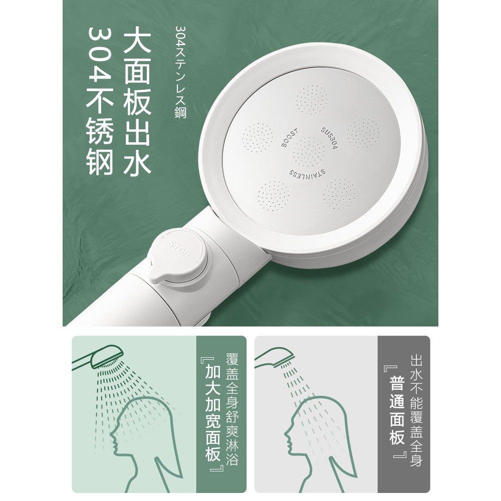 淋浴花灑噴頭增壓過濾凈水蓮蓬頭熱水器浴霸洗澡美膚加壓花曬套裝-細節圖4