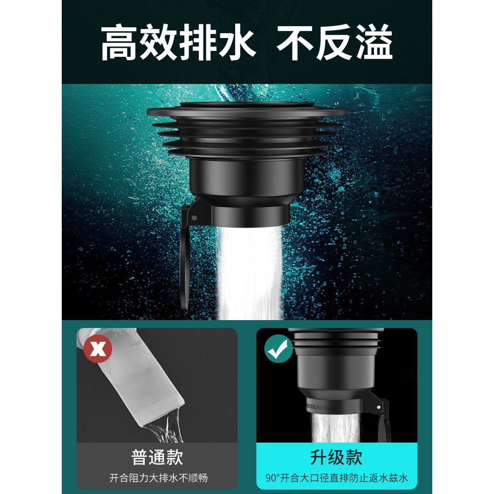 下水管防返臭神器洗手盆廚房洗衣機封口蓋排水管道密封圈塞堵口器-細節圖4