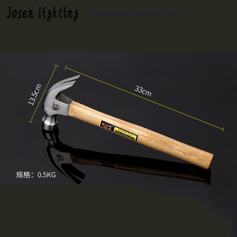 鉗工郎頭起拔釘短柄實木小鐵錘鎯頭鐵榔頭木柄耐用鑿小錘子羊角錘-細節圖6