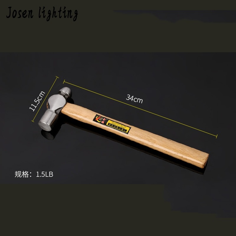 鉗工郎頭起拔釘短柄實木小鐵錘鎯頭鐵榔頭木柄耐用鑿小錘子羊角錘-細節圖7