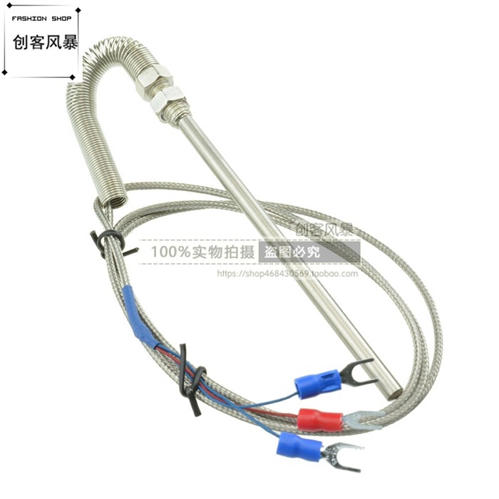 pt100熱電阻 溫度傳感器 熱電偶溫度探頭感溫線 M8螺紋 0度-150度-細節圖4