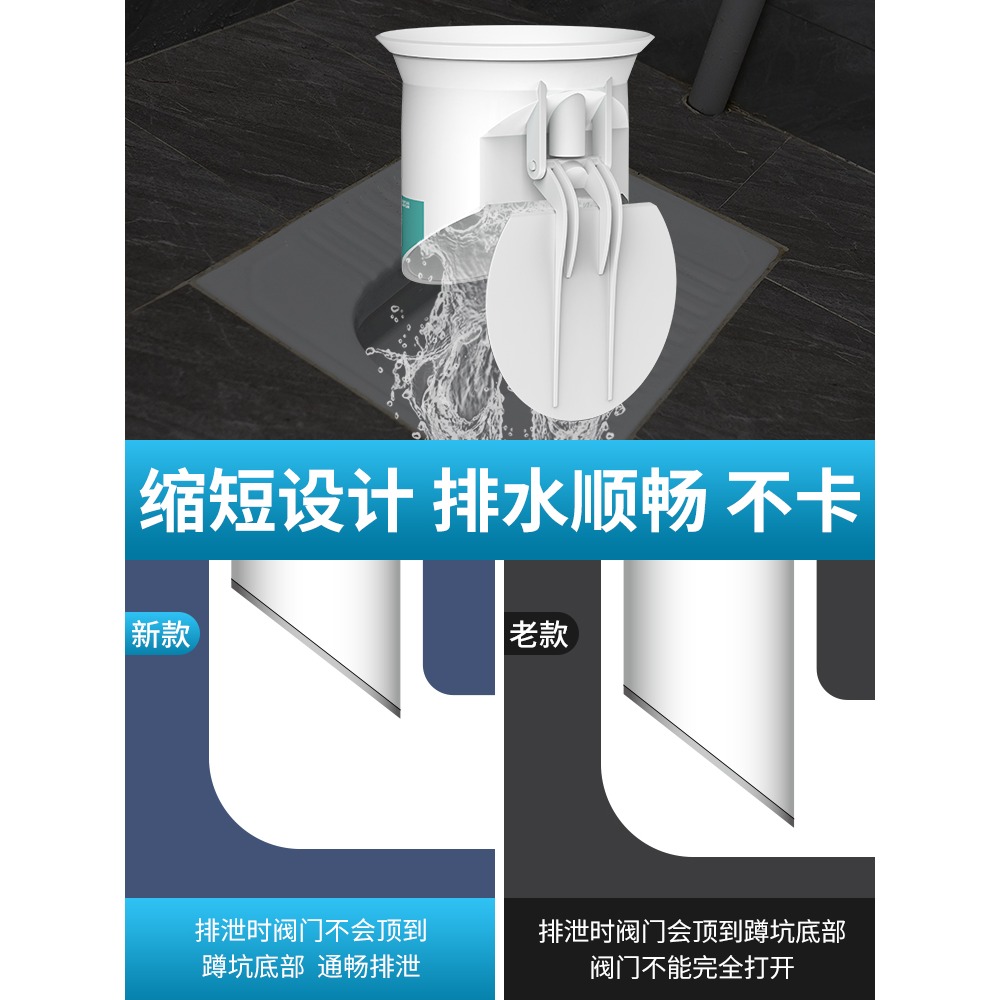 衛生間蹲便器防臭堵臭器廁所蹲坑式堵孔塞子便池防反味神器大便器-細節圖5