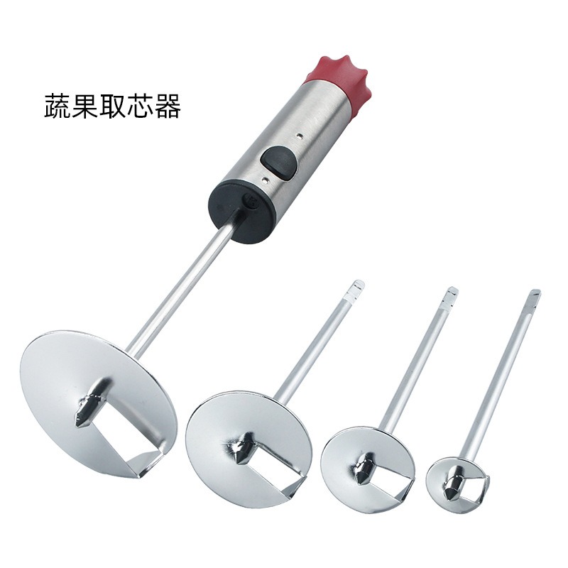 新品304不銹鋼蔬果取芯器花樣挖心旋轉器 蘋果梨抽芯器廚房工具-細節圖3