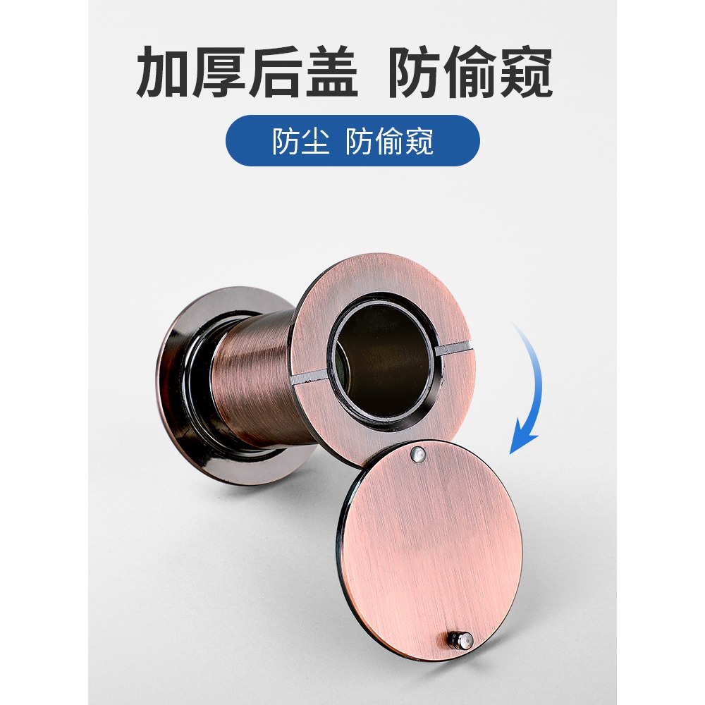 貓眼門鏡門鈴二合一家用老式高清廣角防盜門堵孔通用擋蓋防窺防撬-細節圖4