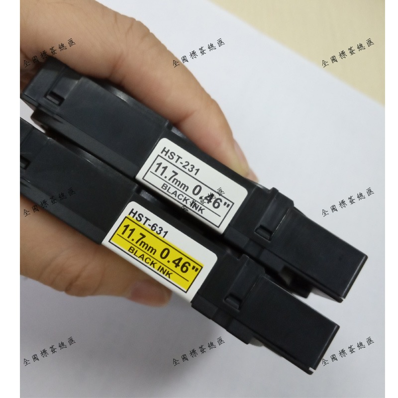 適用於兄弟標簽機PT-1010/D210/E100B 熱縮管 阻燃熱縮管12MM黃色-細節圖2