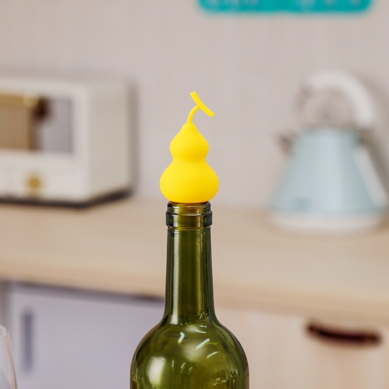 葫蘆造型酒瓶塞 創意硅膠密封保鮮瓶蓋香檳紅酒瓶裝飾塞-細節圖4