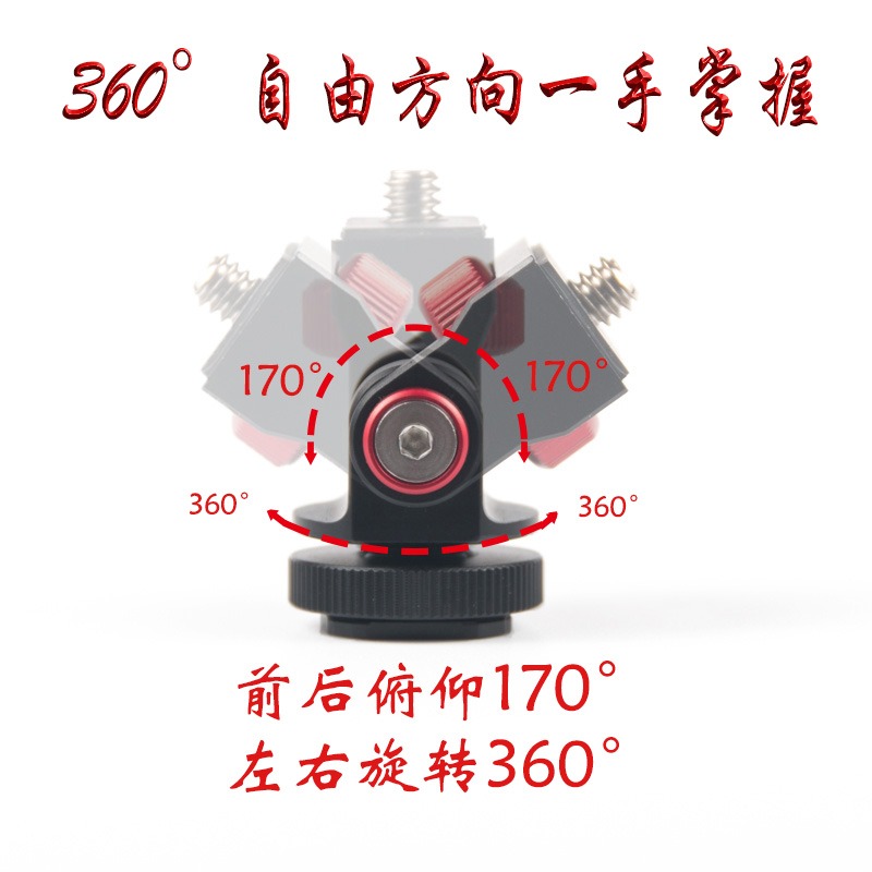 蝸牛雲臺可調阻尼監視器支架腳架穩定器佳能尼康索尼通用全景雲臺-細節圖2