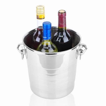 創意雙耳不銹鋼冰桶香檳桶虎頭紅酒桶酒吧調酒工具創意冰粒桶-細節圖5