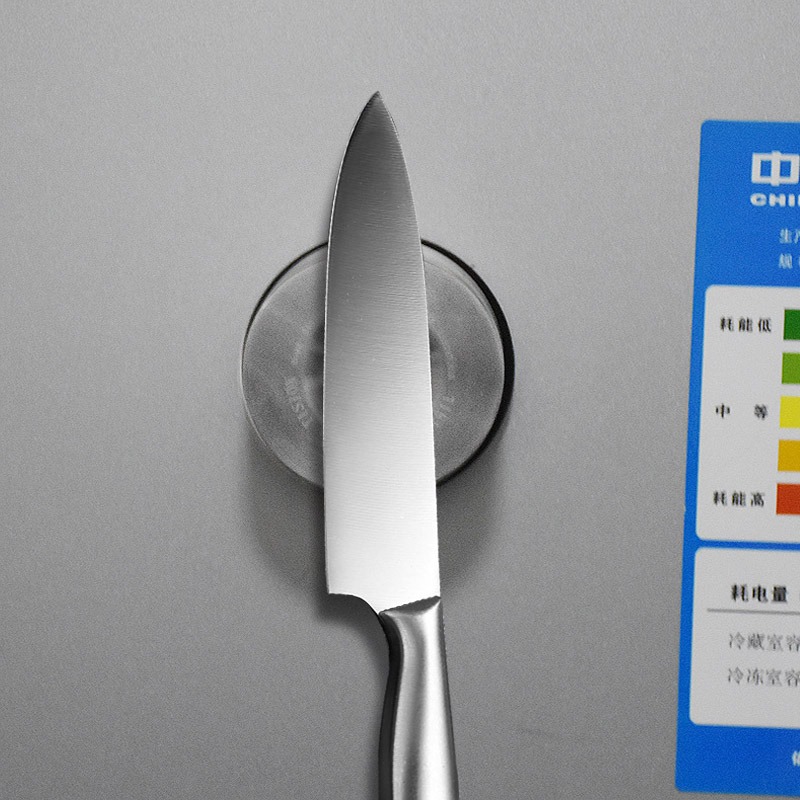 免打孔強磁刀架磁吸圓形刀架吸盤磁性刀架壁掛式磁力不銹鋼工具架-細節圖2