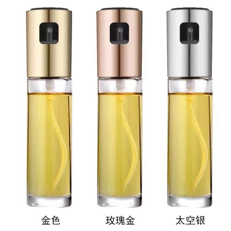 按壓式噴油壺家用玻璃噴油瓶戶外燒烤油壺調味瓶廚房噴霧式控油瓶-細節圖5