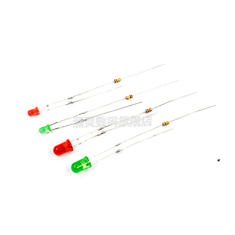 led燈珠3mm/5mm發光二極管插座電源指示信號燈220v 氖燈帶電阻257-細節圖2