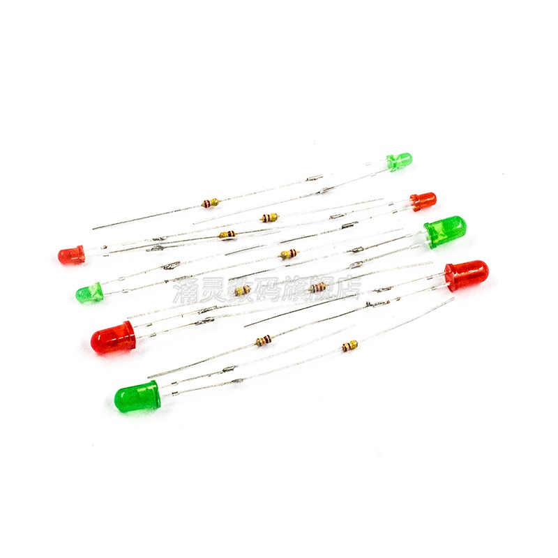 led燈珠3mm/5mm發光二極管插座電源指示信號燈220v 氖燈帶電阻257-細節圖3