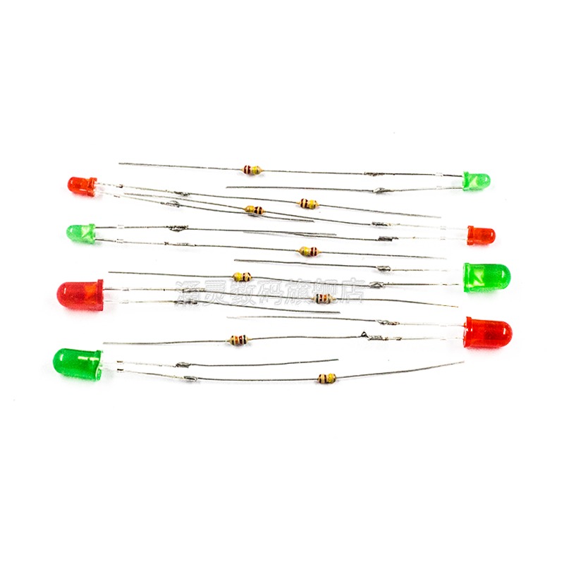 led燈珠3mm/5mm發光二極管插座電源指示信號燈220v 氖燈帶電阻257-細節圖4