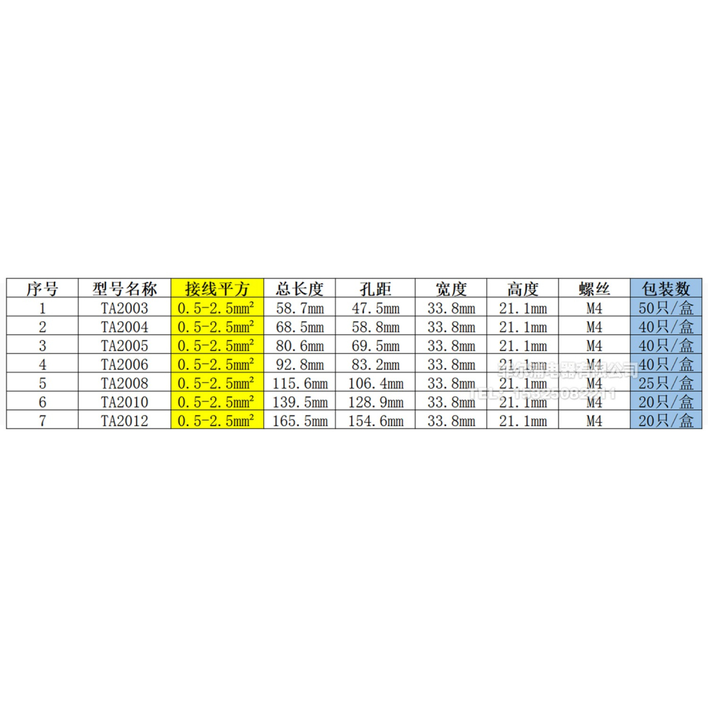 菲爾浦固定式TA接線端子排3/4/5/6/8/10/12P電線連接阻燃線板銅件-細節圖5
