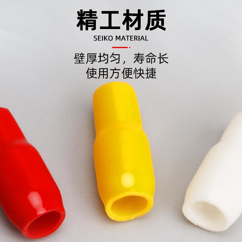 阻燃絕緣軟護套 冷壓裸端頭 硅橡膠接線端子線套電纜套管電線色套-細節圖3