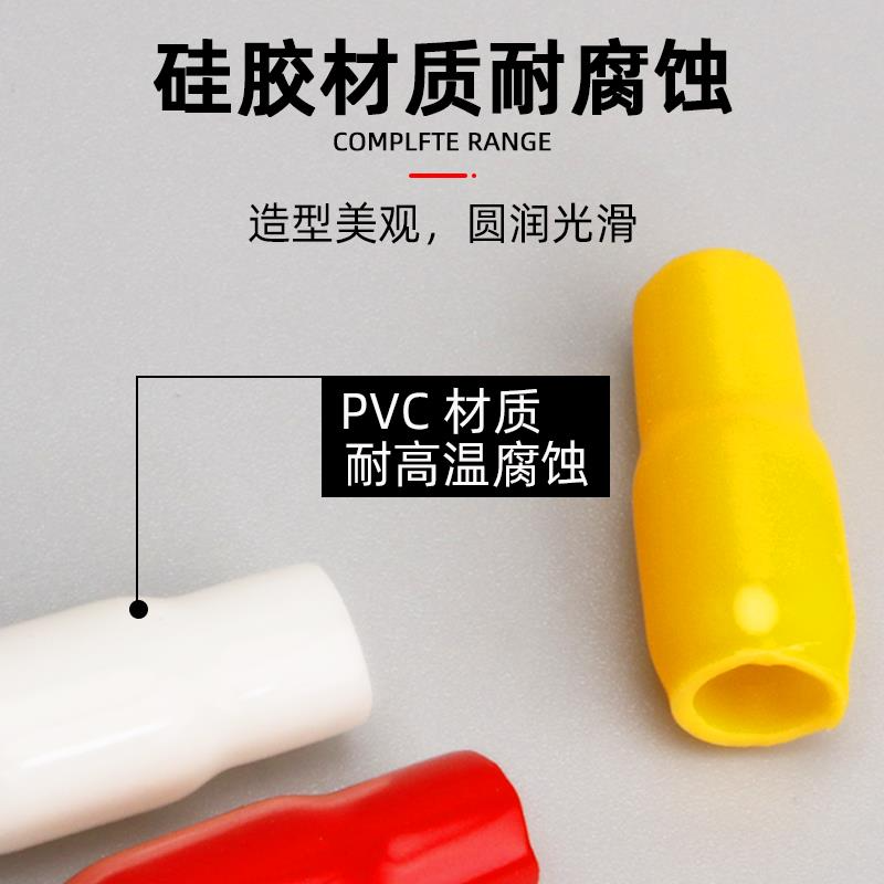 阻燃絕緣軟護套 冷壓裸端頭 硅橡膠接線端子線套電纜套管電線色套-細節圖5