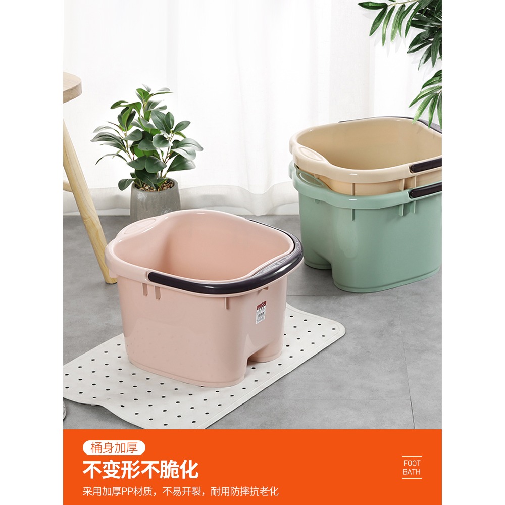 泡腳盆泡腳桶家用塑料按摩洗腳神器過小腿養生桶足浴桶保溫洗腳桶-細節圖2