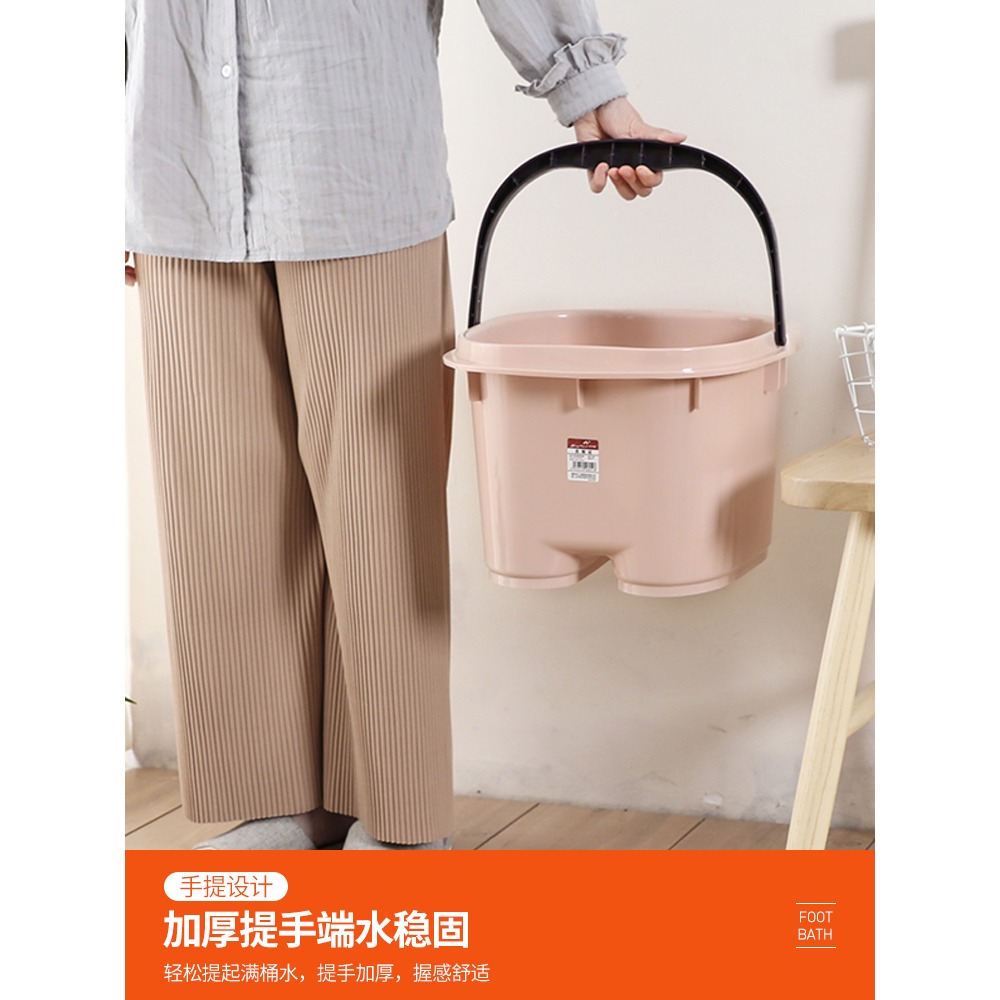 泡腳盆泡腳桶家用塑料按摩洗腳神器過小腿養生桶足浴桶保溫洗腳桶-細節圖3