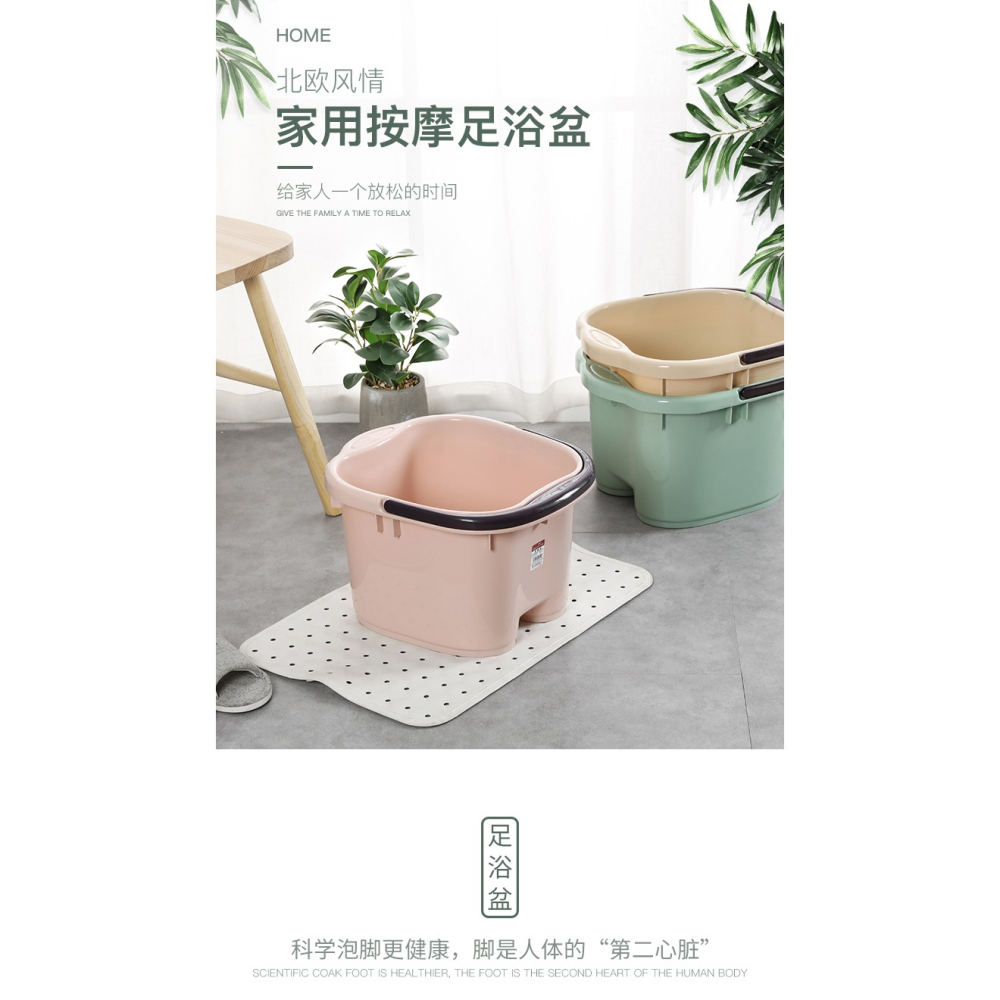 泡腳盆泡腳桶家用塑料按摩洗腳神器過小腿養生桶足浴桶保溫洗腳桶-細節圖5
