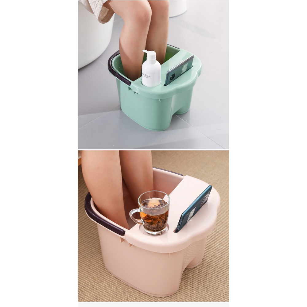 泡腳盆泡腳桶家用塑料按摩洗腳神器過小腿養生桶足浴桶保溫洗腳桶-細節圖7