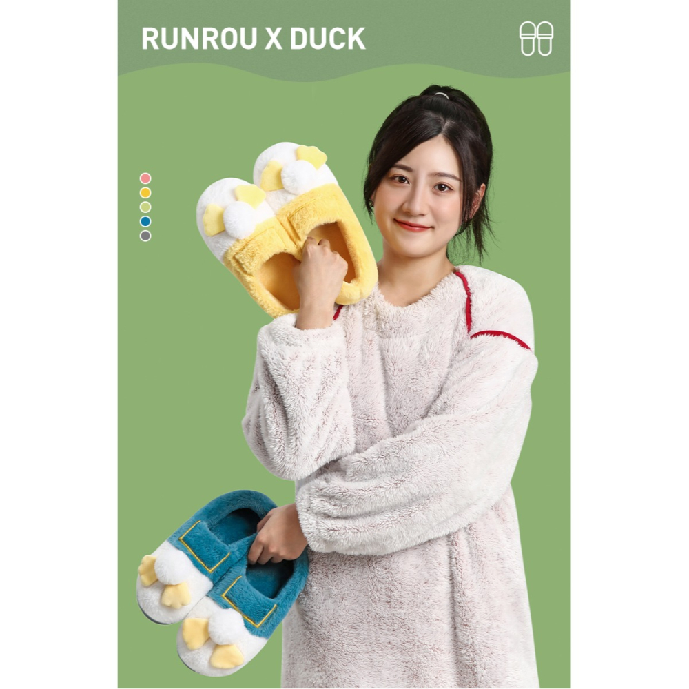 買一送一棉拖鞋女秋冬季室內居家保暖全包跟新款情侶棉鞋男-細節圖5