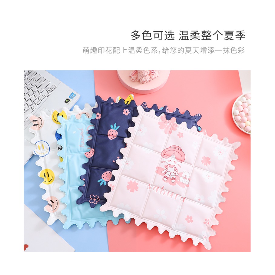 夏季冰墊坐墊卡通可愛學生宿舍午睡椅墊夏天免注水透氣冰涼枕-細節圖9