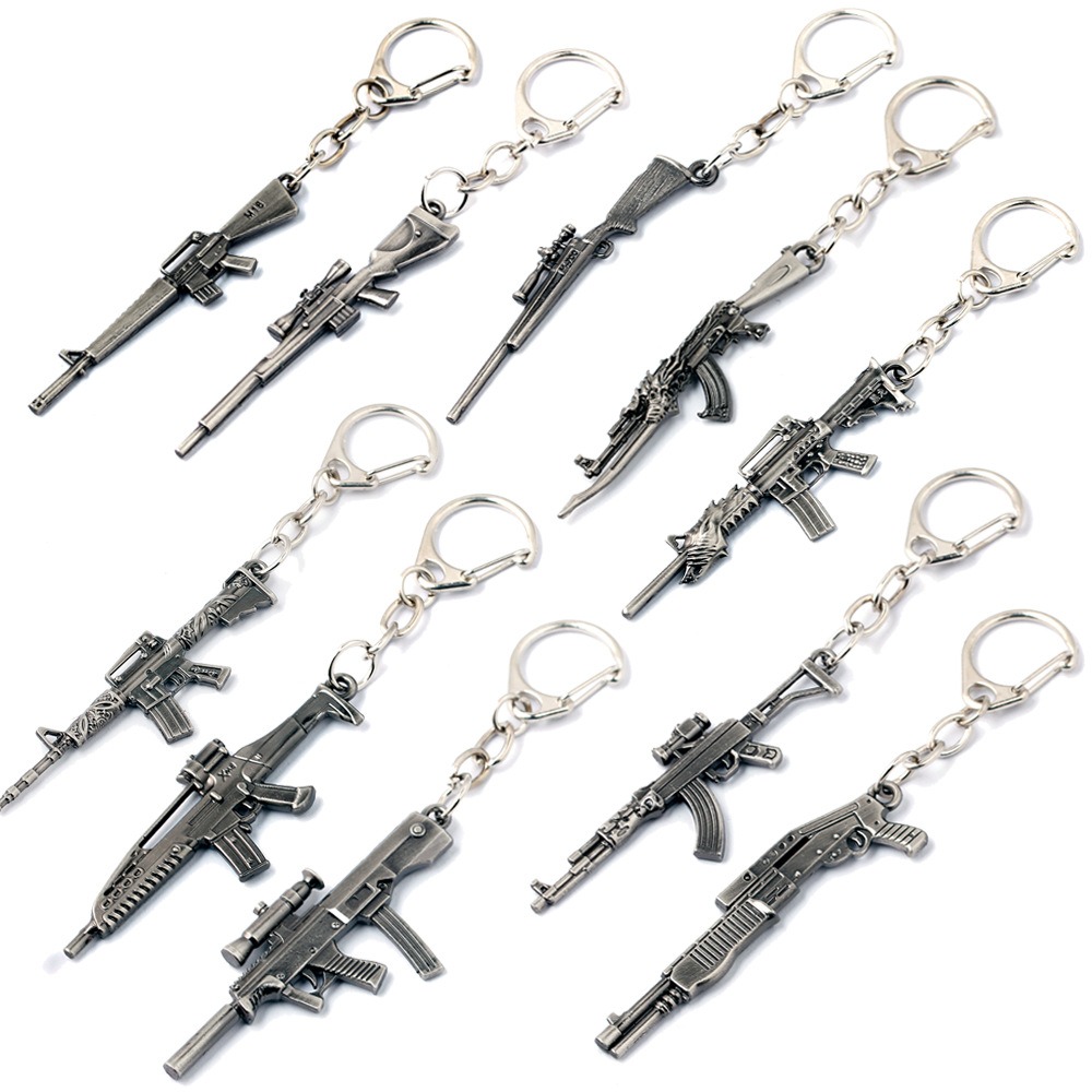 火線武器QBZ95阻擊步槍MP5槍模AK47火麒麟金屬鑰匙扣包包掛件-細節圖2