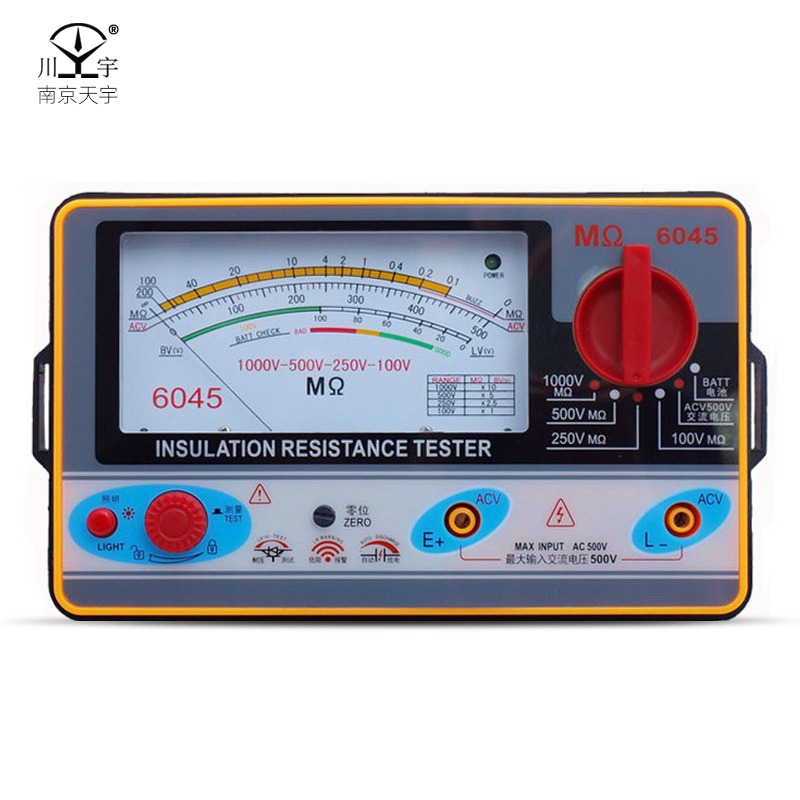 天宇 絕緣電阻測試儀 TY6018 指針式電阻表 電子兆歐表500V 1000V-細節圖2